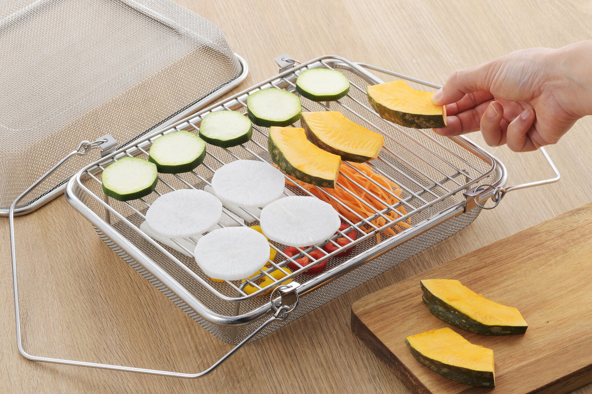 Yoshikawa Stainless Square Drying Rack 2-Tier YJ3860