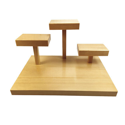 Yamako Wood Tiered Display Stand, 3 Tiers 32361