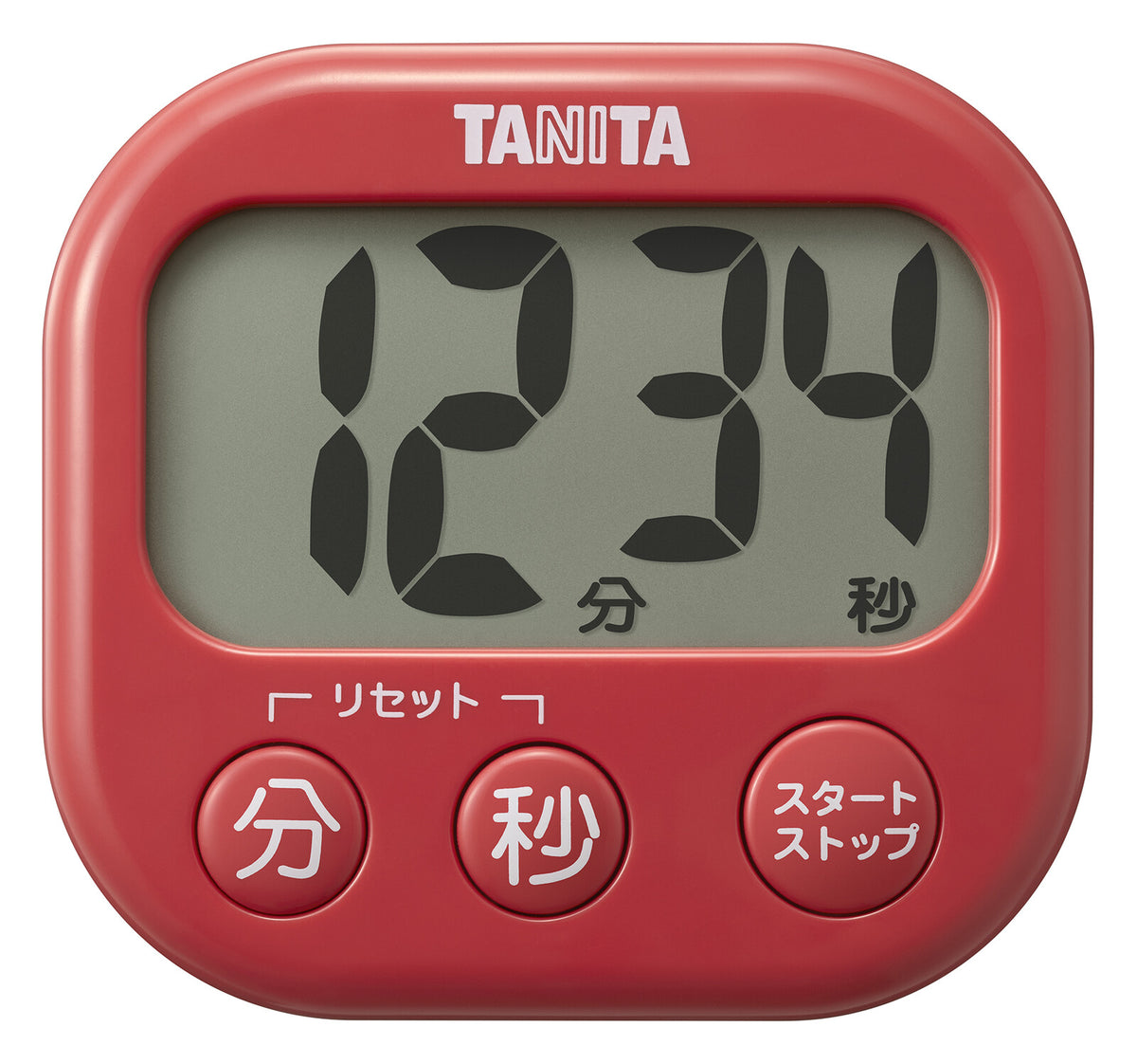 Tanita Big Display Kitchen Timer Cherry Red TD-429