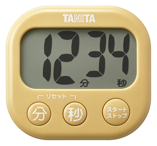 Tanita Big Display Kitchen Timer Mustard Yellow TD-429