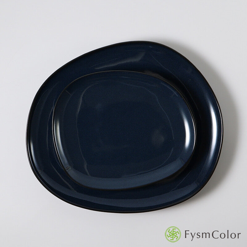 Hakusan Porcelain Petra Side Plate Navy Size M Hasami Ware