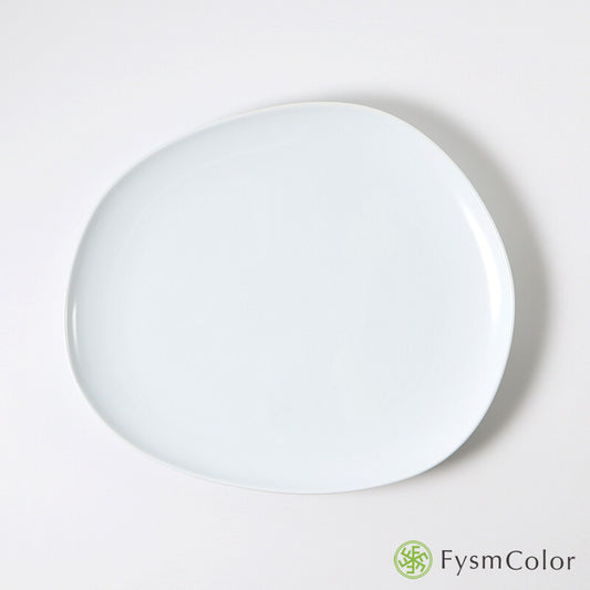 Hakusan Porcelain Petra Plate White Size L Hasami Ware