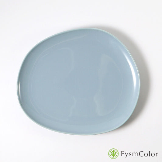 Hakusan Porcelain Petra Plate Gray Size L Hasami Ware