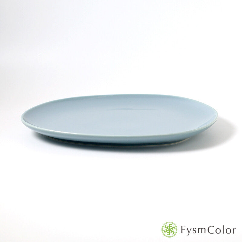 Hakusan Porcelain Petra Plate Gray Size L Hasami Ware