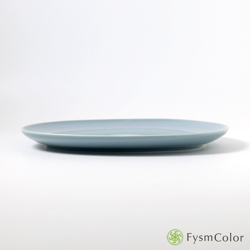 Hakusan Porcelain Petra Plate Gray Size L Hasami Ware