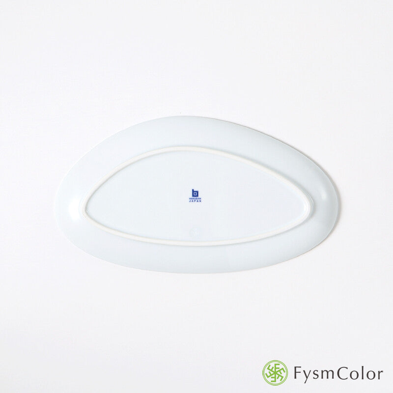 Hakusan Porcelain Petra Long Plate White Size M Hasami Ware