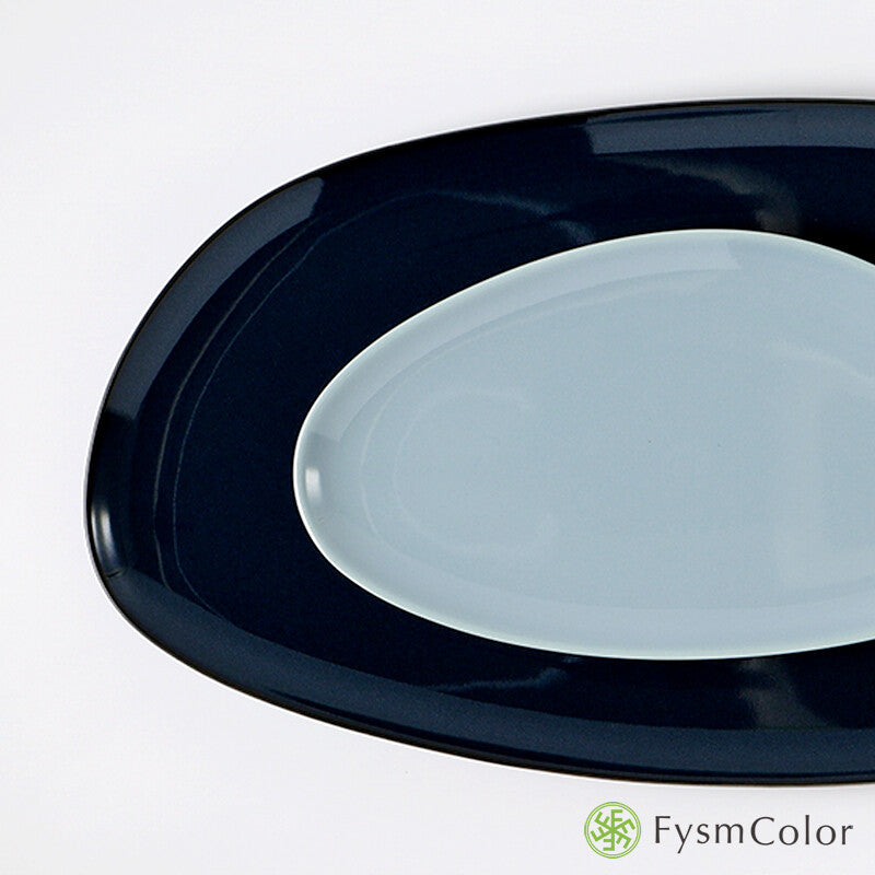 Hakusan Porcelain Petra Long Plate White Size M Hasami Ware
