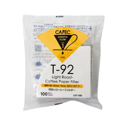 CAFEC Light Roast Cone Coffee Filter 2-4 Cups 40 Sheets White LC4-40W