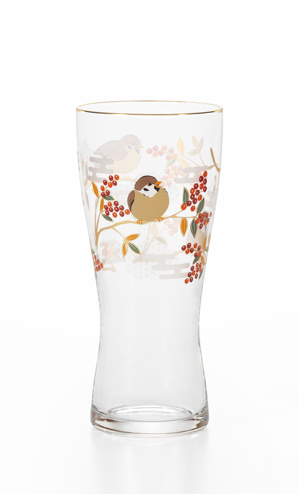 Aderia Premium Nippon Taste Beer Glass Sparrow and Nanten 6841