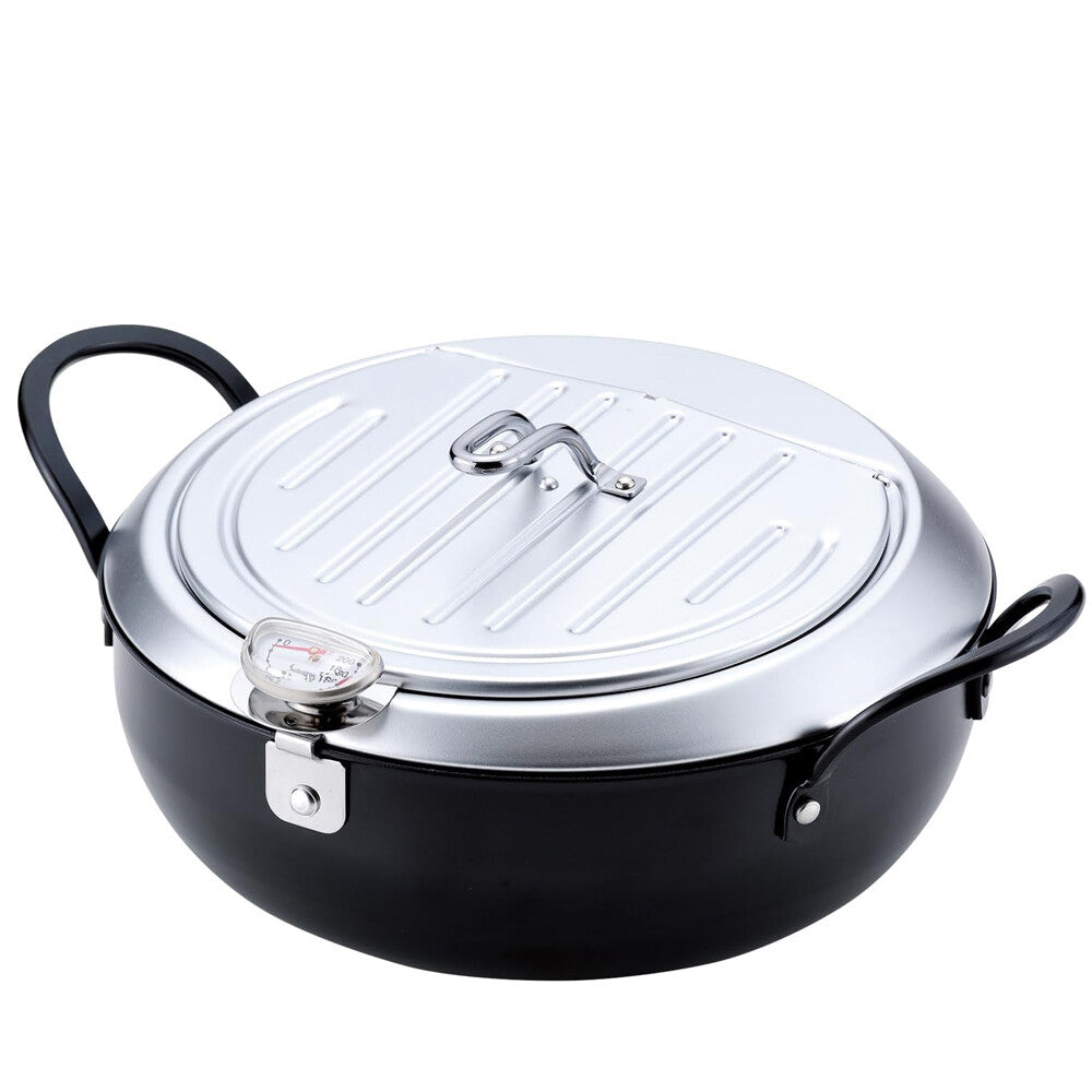 Wahei Freiz Tsubamesanjo Iron Tempura Pot with Lid 24cm TM-9090