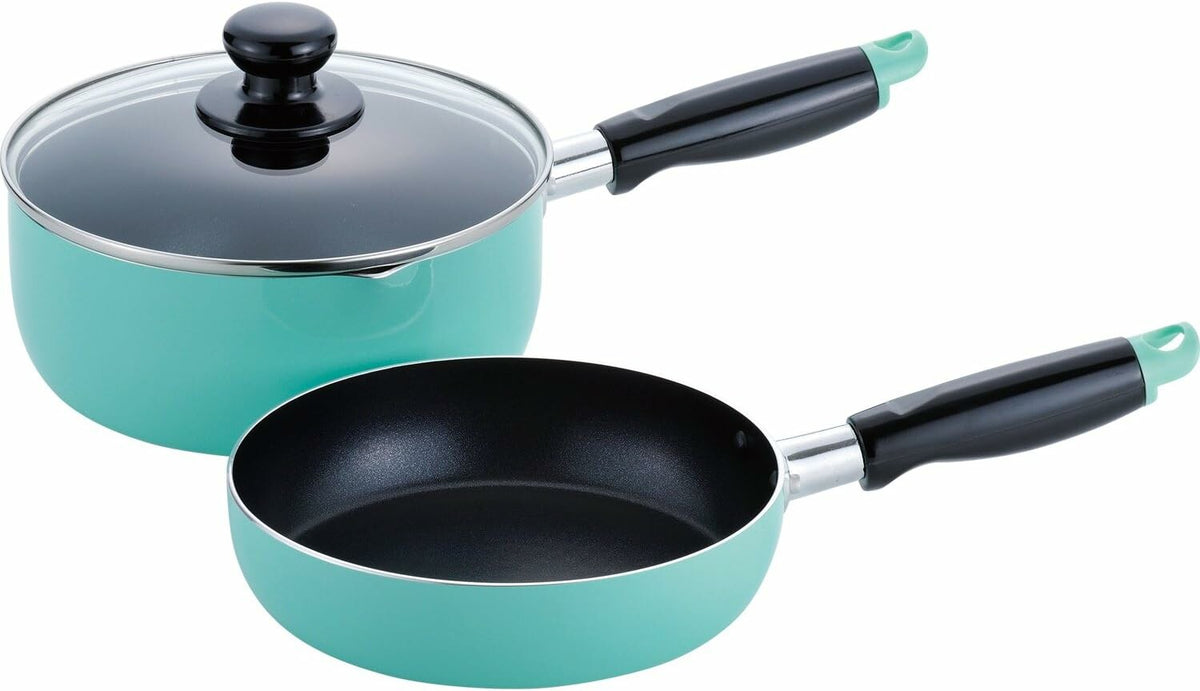 Wahei Freiz Induction Yukihira Pot and Frying Pan 18cm Green CM-9629