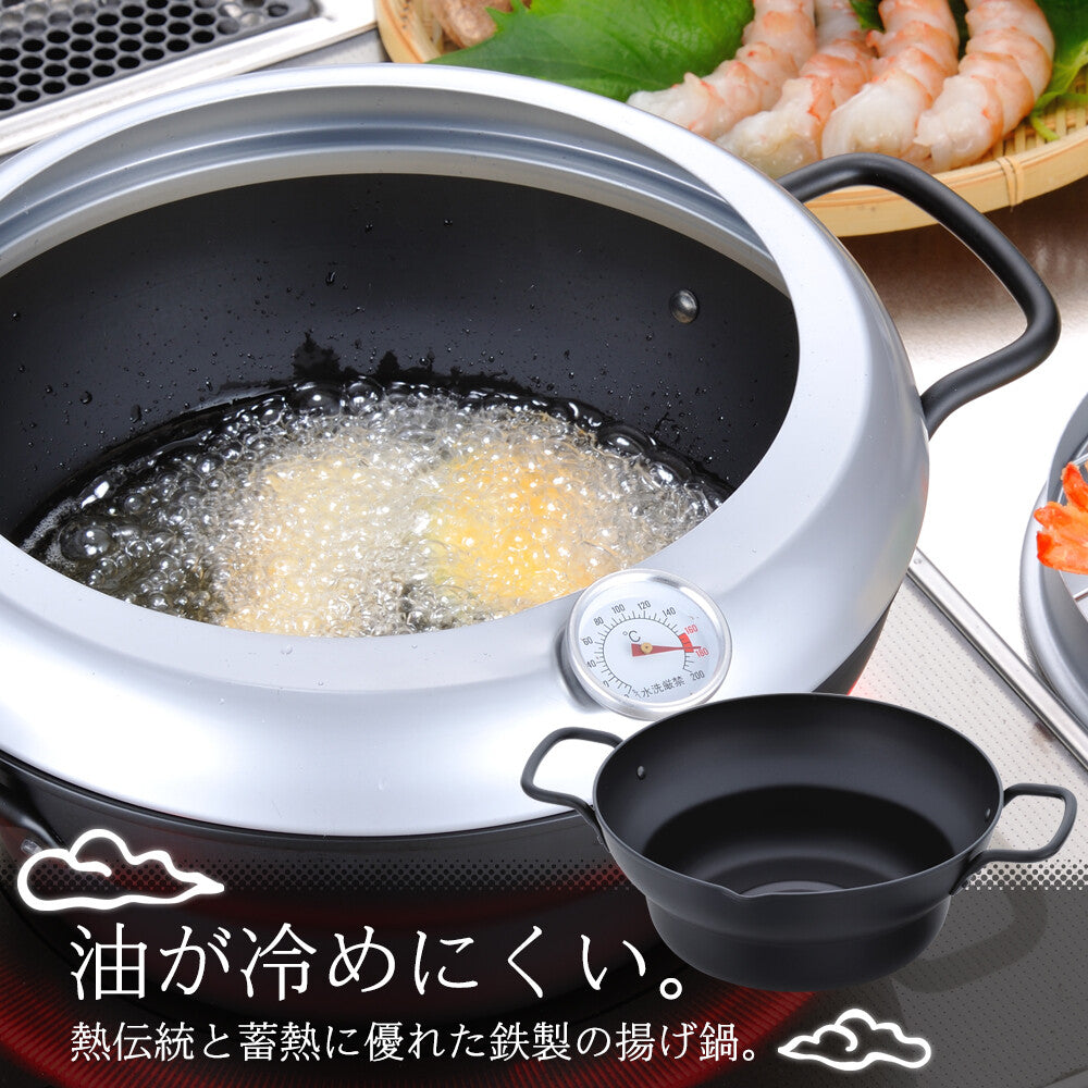 Wahei Freiz Tenboan Iron Tempura Pot 22cm Induction Compatible MB-1833