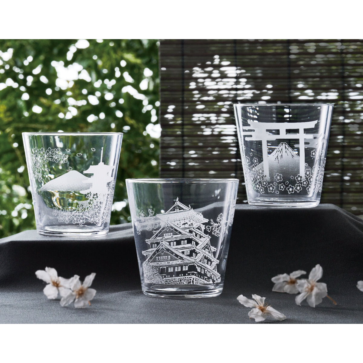 Toyo-Sasaki Glass Torii and Mount Fuji Rock Glass 340ml