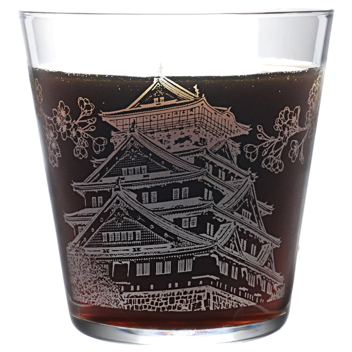 Toyo-Sasaki Glass Castle and Cherry Blossom Rock Glass 340ml