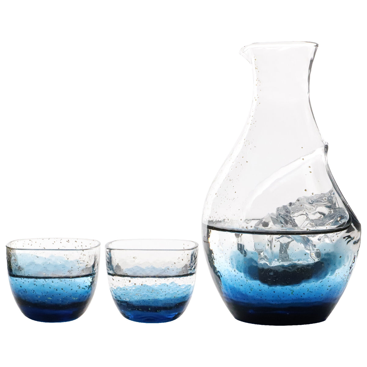 Toyo-Sasaki Glass Yachiyo Kiln Cold Sake Set