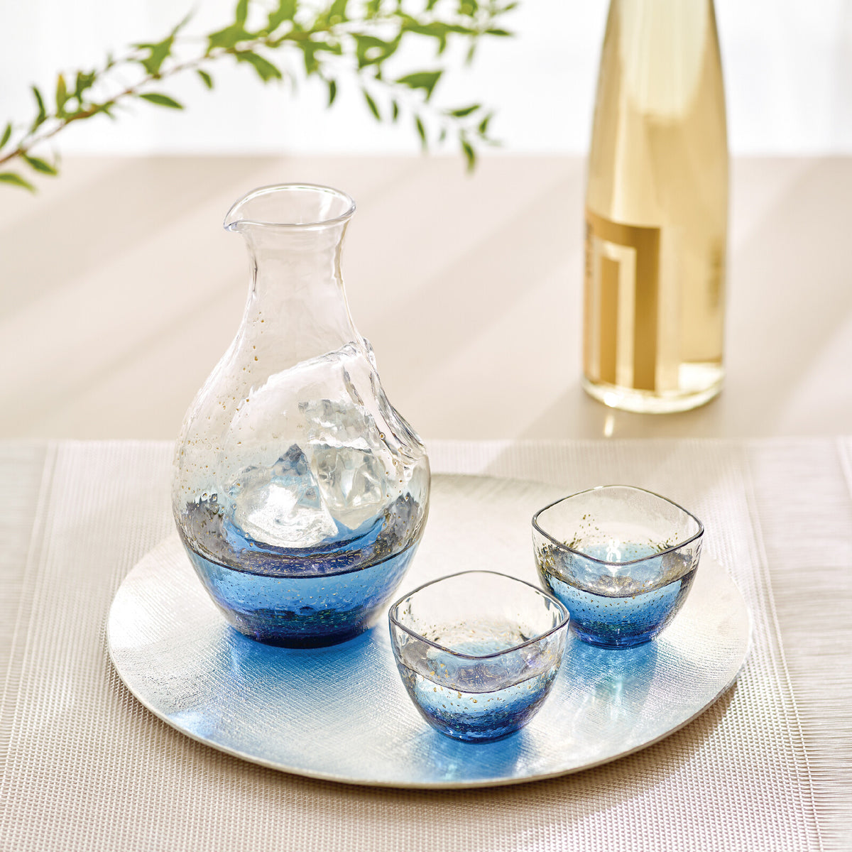 Toyo-Sasaki Glass Yachiyo Kiln Cold Sake Set