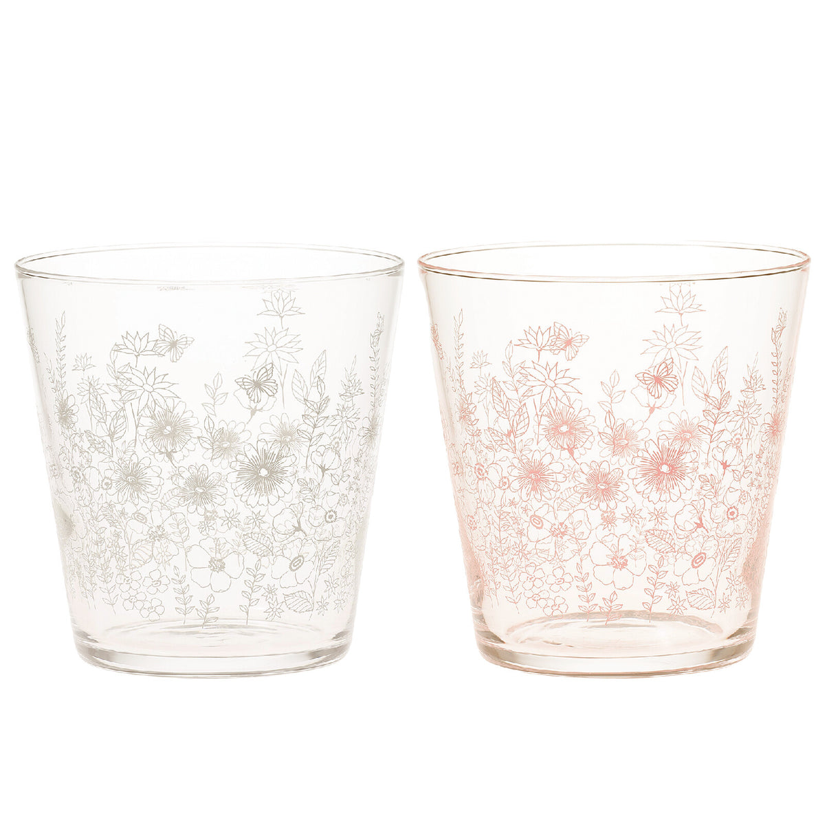 Toyo-Sasaki Glass Garden Time Pair Tumbler
