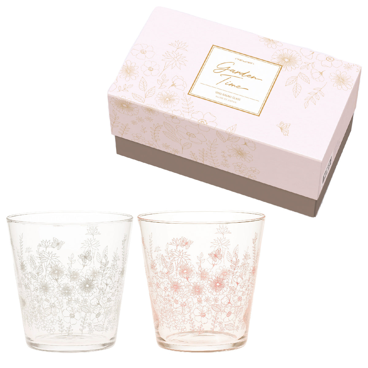 Toyo-Sasaki Glass Garden Time Pair Tumbler
