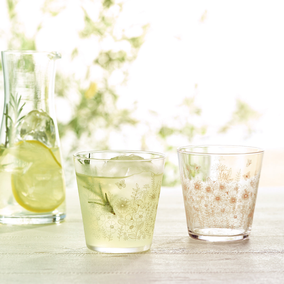 Toyo-Sasaki Glass Garden Time Pair Tumbler