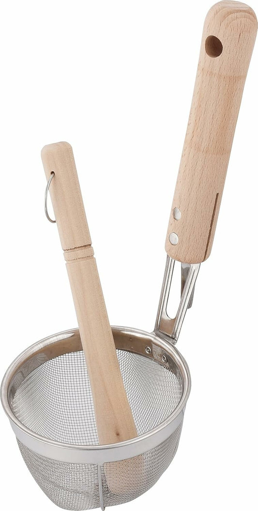 Wahei Freiz Ajido Miso Strainer with Stick Wooden Handle AD-696