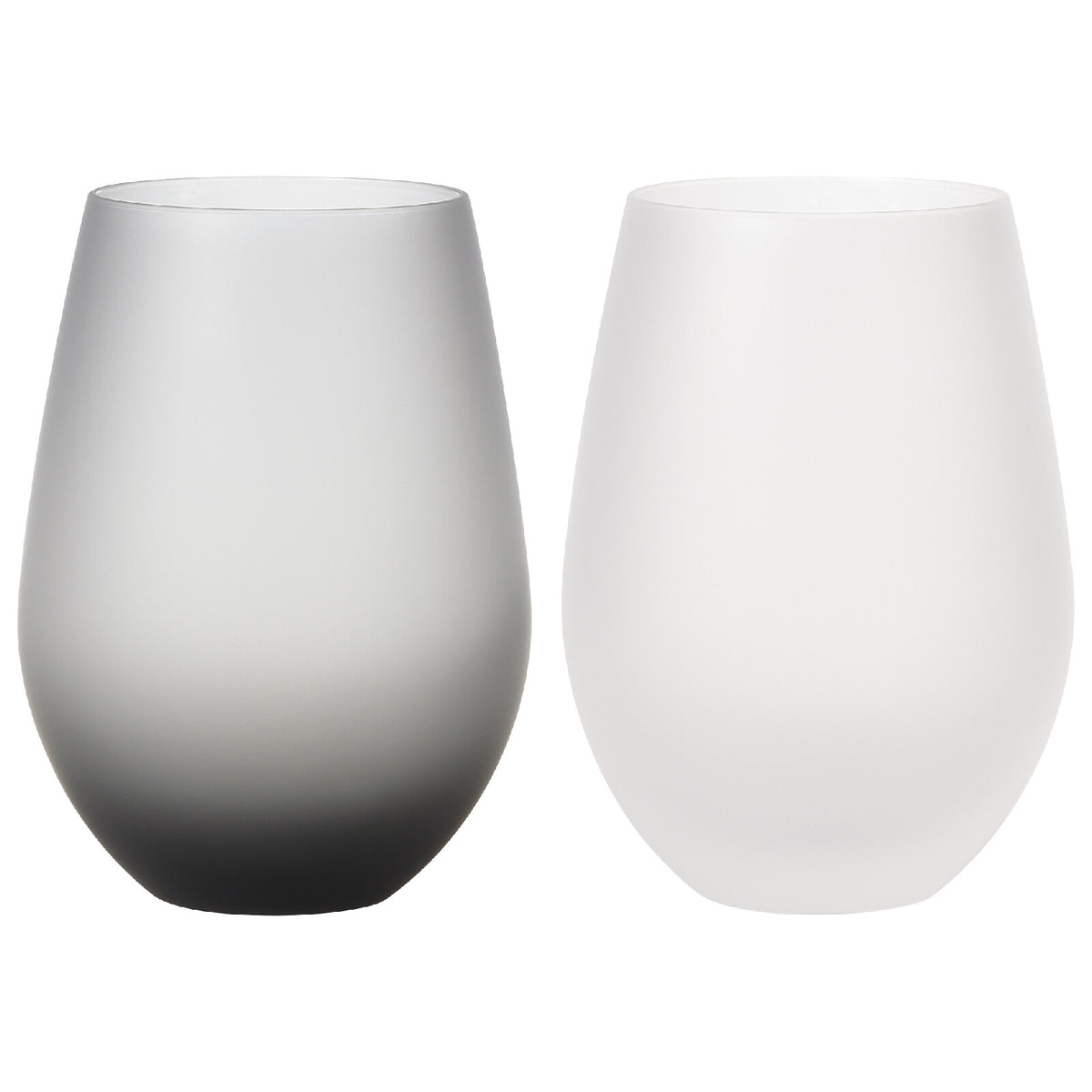 Toyo-Sasaki Glass Frosty Pair Tumbler Gray x White