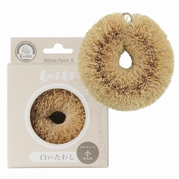 Kamenoko White Palm Tawashi Scrub Brush Large