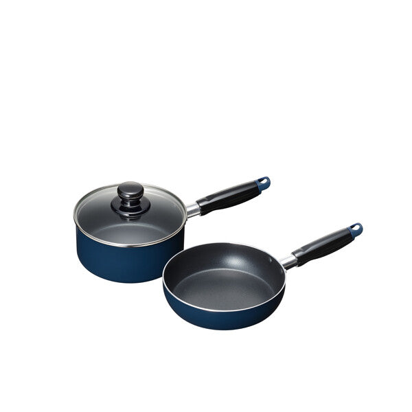 Wahei Freiz Navy Nonstick Cookware Set