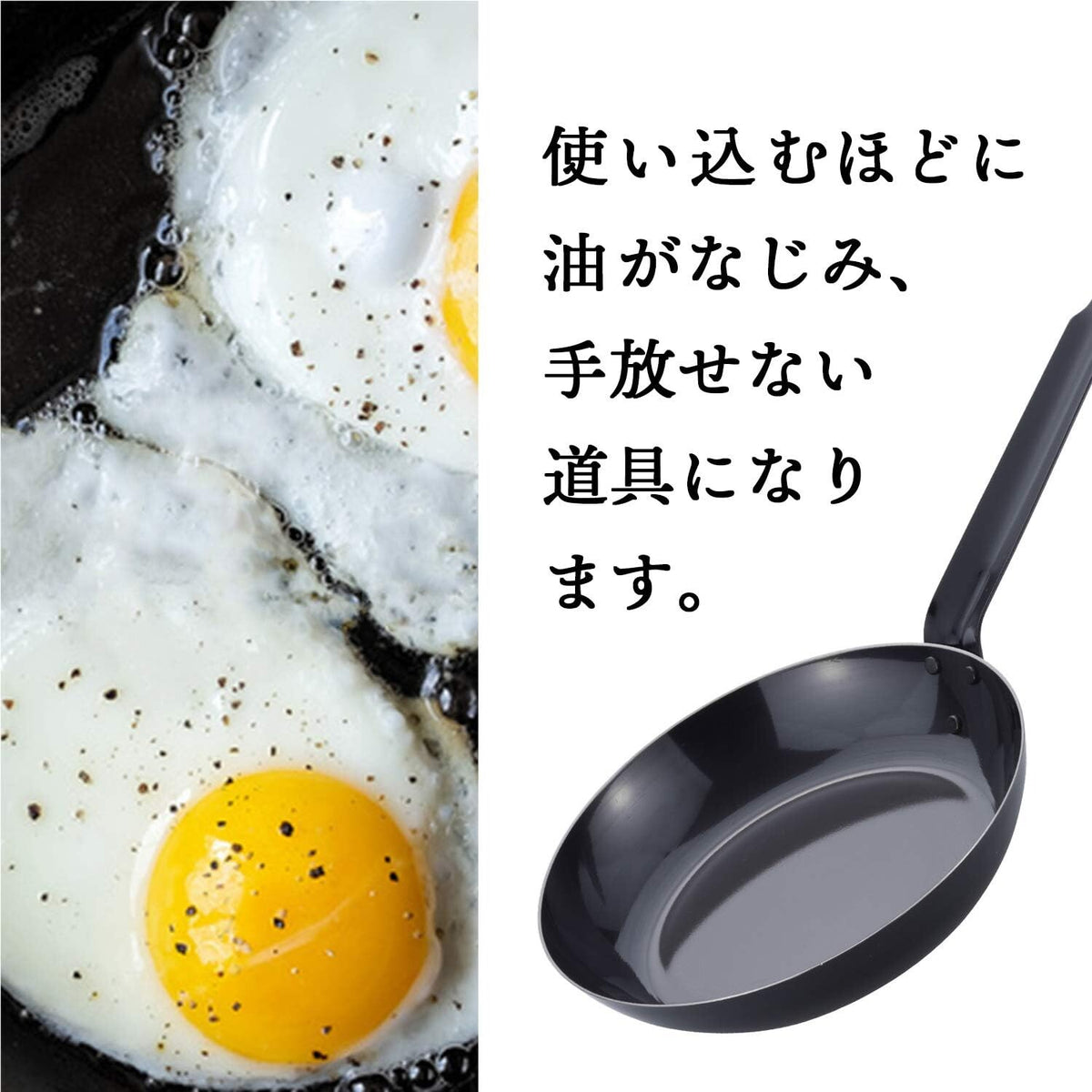 Wahei Freiz Epast Iron Frying Pan 20cm Induction Compatible MA-9956