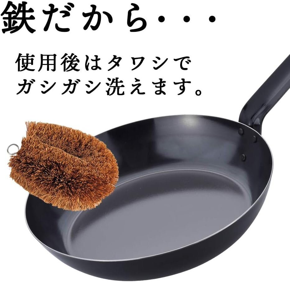 Wahei Freiz Epast Iron Frying Pan 20cm Induction Compatible MA-9956