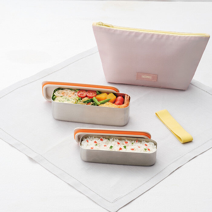 Thermos Fresh Lunch Box with Cooler Bag Yellow Pink DSA-605W