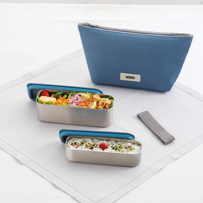 Thermos Fresh Lunch Box with Cooler Bag Gray Navy DSA-605W