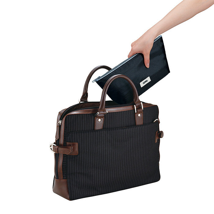 Thermos Fresh Lunch Box with Cooler Bag Chopsticks Gray Black DSA-805W