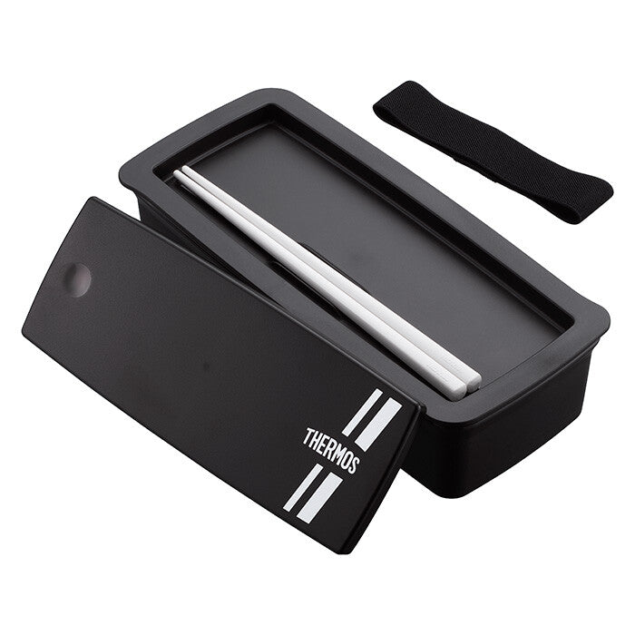 Thermos Fresh Lunch Box with Chopsticks Black Silver DJS-701