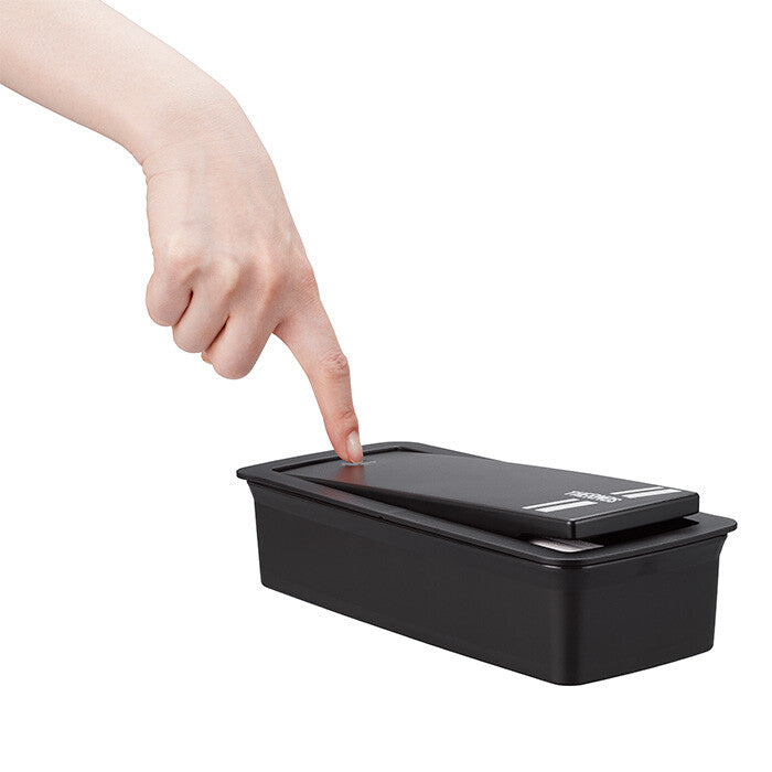 Thermos Fresh Lunch Box with Chopsticks Black Silver DJS-701