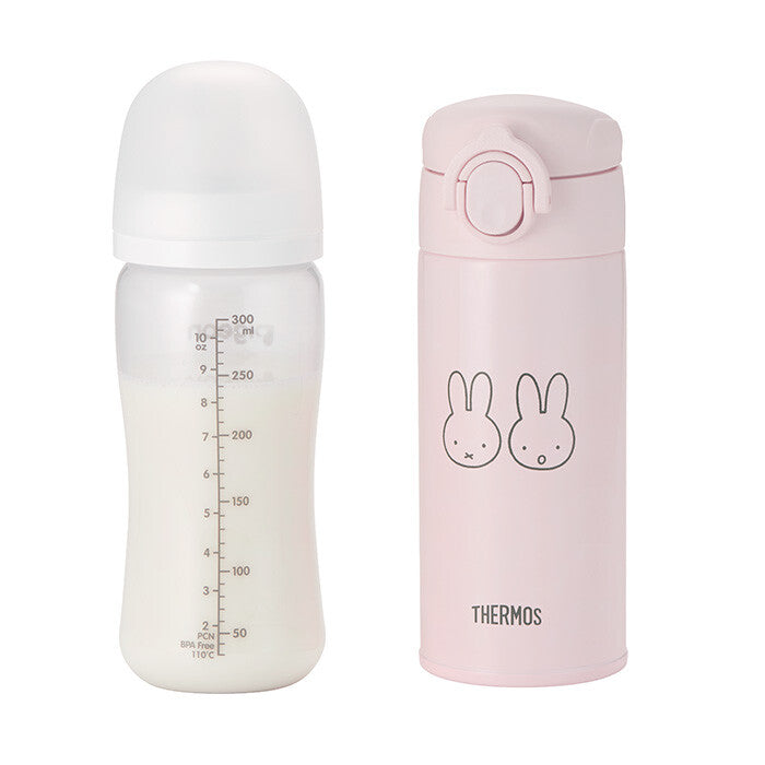 Thermos Stainless Steel Baby Formula Water Bottle Light Pink JPA-350B