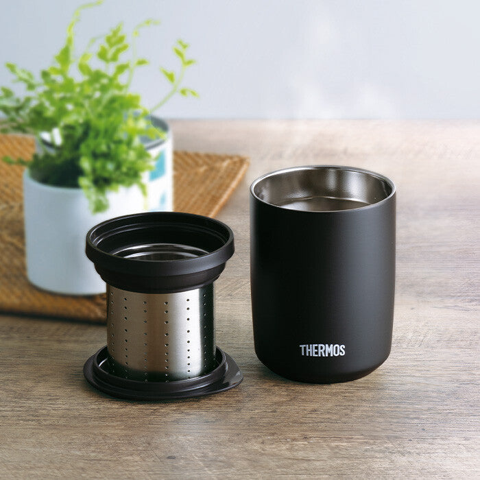 Thermos Vacuum Insulated Tea Tumbler Stone Black JTB-400FI