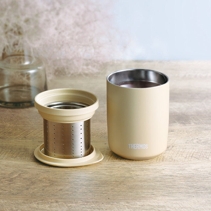Thermos Vacuum Insulated Tea Tumbler Sand Beige JTB-400FI