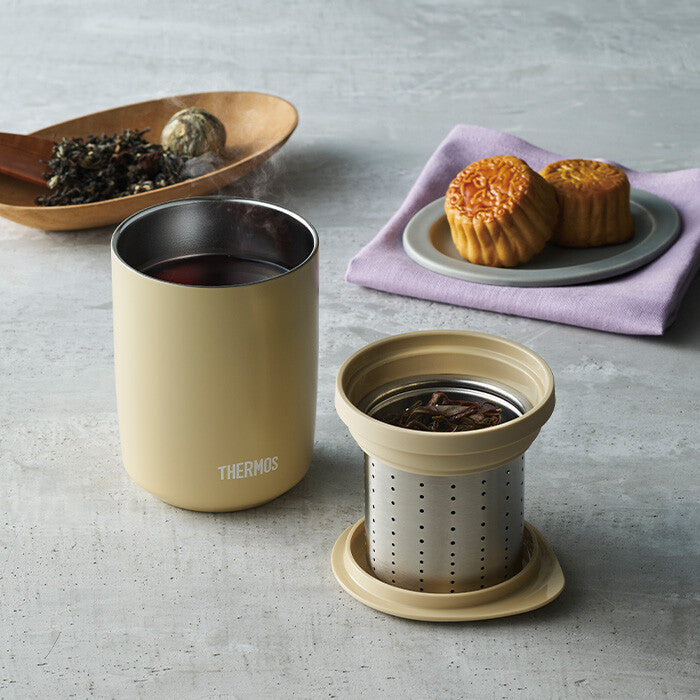 Thermos Vacuum Insulated Tea Tumbler Sand Beige JTB-500FI