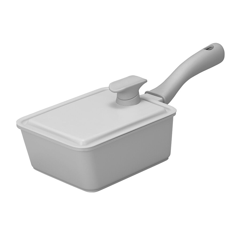 CB Japan Supot Deep Square Frying Pan 13x18cm Gray