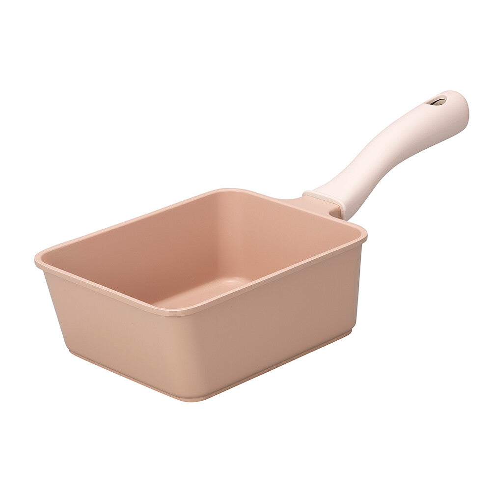CB Japan Supot Deep Square Frying Pan 13x18cm Beige