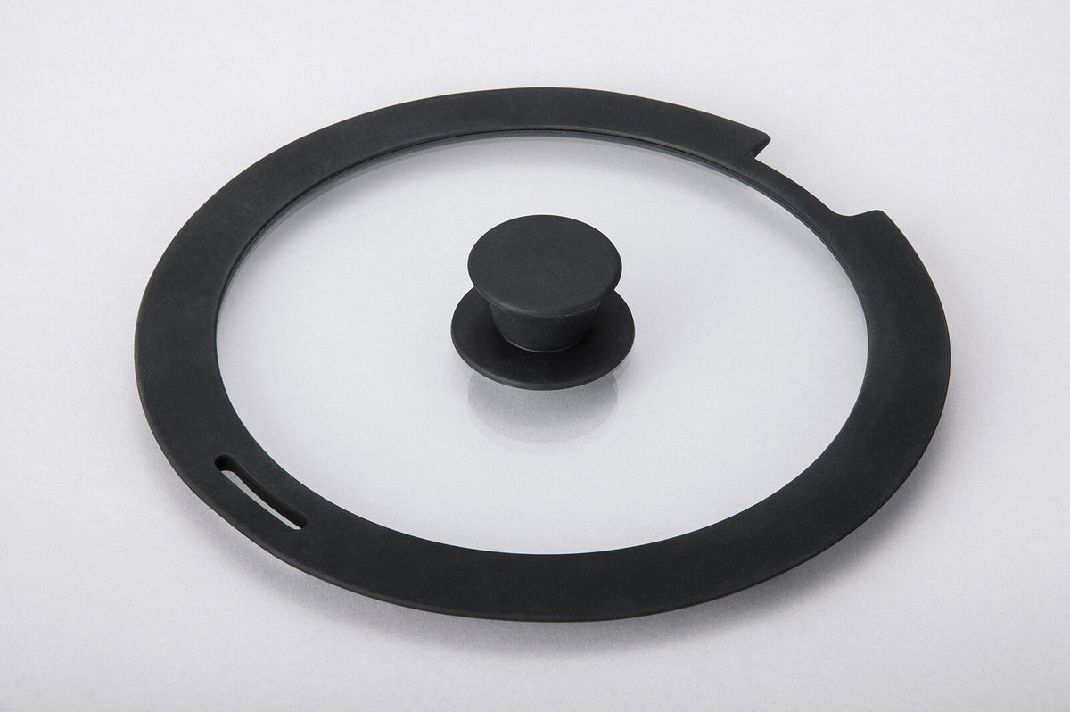 Hokuriku Aluminum Cast Varius Silicone Rim Glass Lid 24cm A-3136