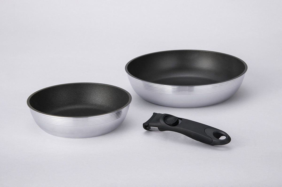 Hokuriku Aluminum Cast Varius Frying Pan 3-Piece Set A-3137