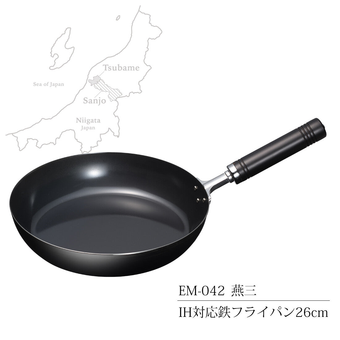 Wahei Freiz Ensan Iron Frying Pan 26cm Induction Compatible EM-042