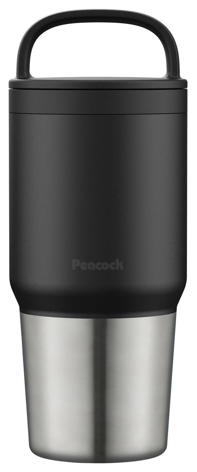 Peacock Screw Top Mug Bottle 600ml Black AEF-60