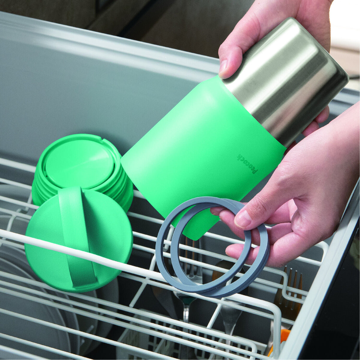 Peacock Screw Top Mug Bottle