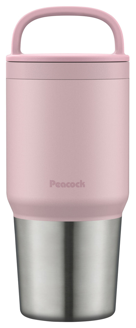 Peacock Screw Top Mug Bottle 600ml Powder Pink AEF-60