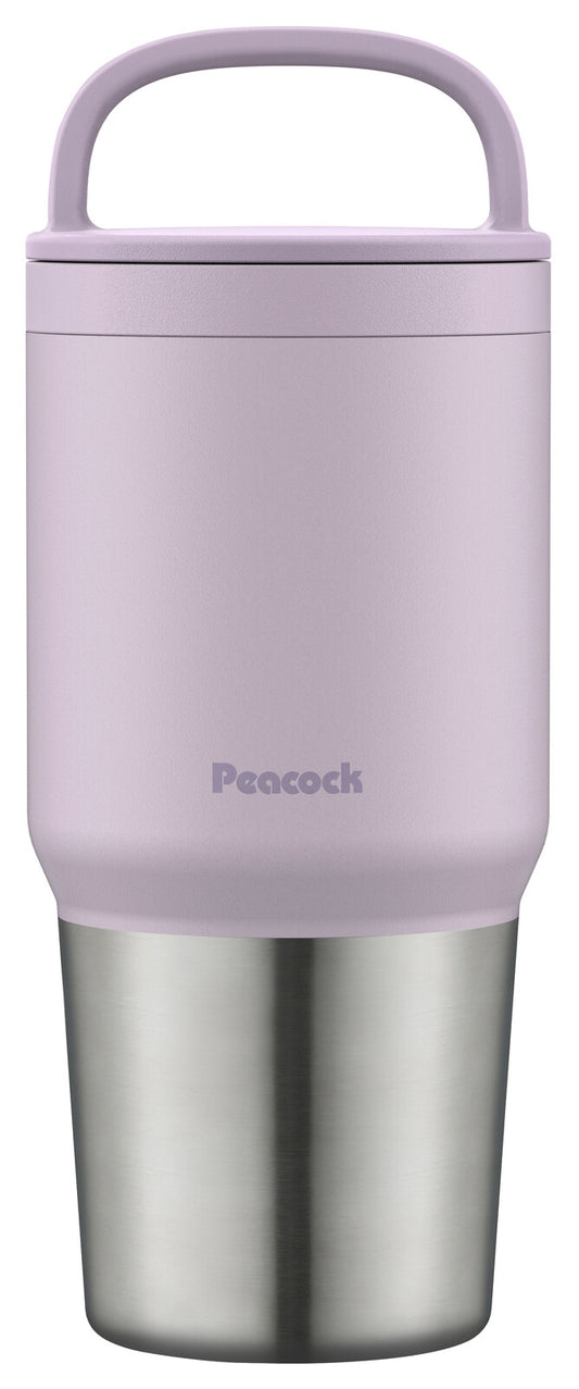 Peacock Screw Top Mug Bottle 600ml Lilac AEF-60