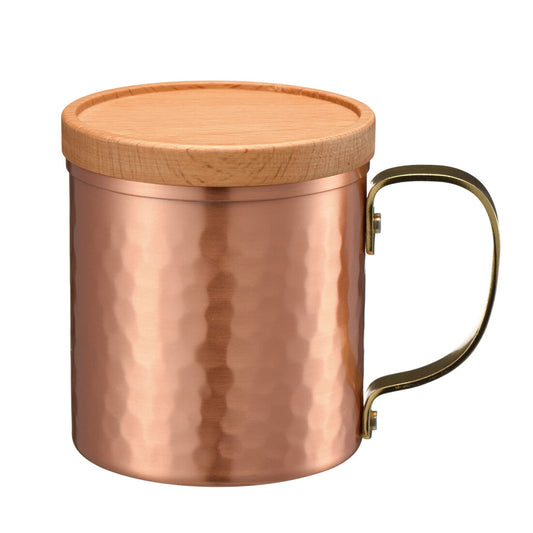 Wahei Freiz Takumiya Pure Copper Mug with Wooden Lid 360ml TY-096