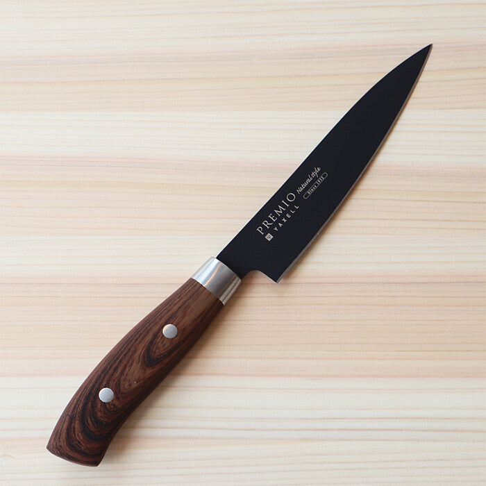 Yaxell Premio Natural Style Silicone Coated Petty Knife 124mm Black 31553