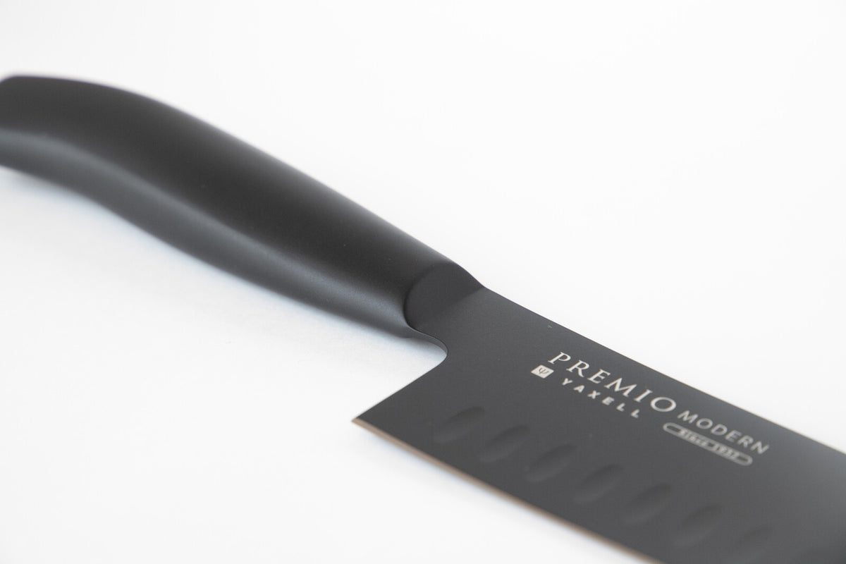 Yaxell Premio All-Stainless Santoku Knife 165mm Black 31548